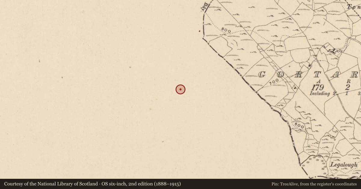 Ordnance Survey six-inch map, 2nd edition (1888–1915) covering the location of Enclosure, Legalough, County Cavan, with a pin at the register's coordinates
