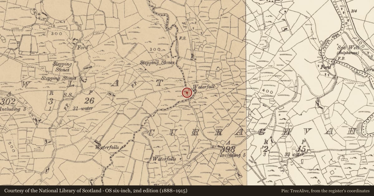 Ordnance Survey six-inch map, 2nd edition (1888–1915) covering the location of Sweathouse, Gowlat, County Cavan, with a pin at the register's coordinates