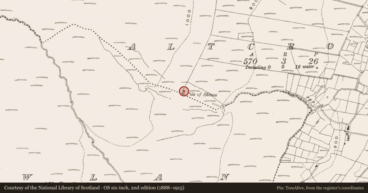 Ordnance Survey six-inch map, 2nd edition (1888–1915) covering the location of Cairn - unclassified, Altcrock, Gowlan, County Cavan, with a pin at the register's coordinates