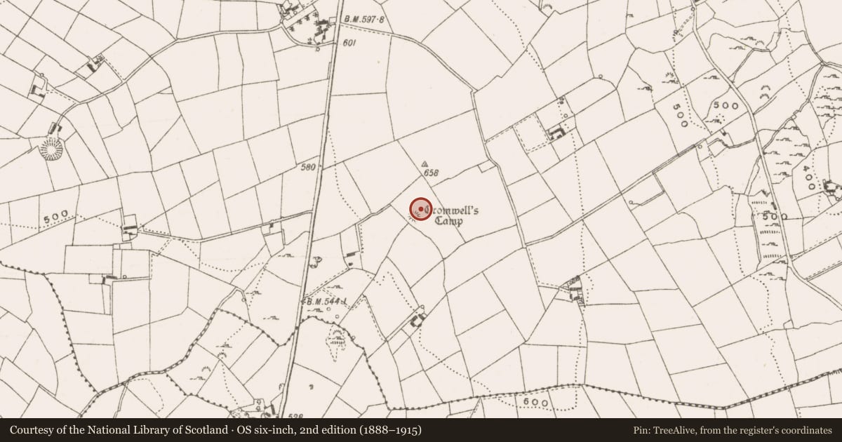 Ordnance Survey six-inch map, 2nd edition (1888–1915) covering the location of Barrow - unclassified, Cargagh, County Cavan, with a pin at the register's coordinates