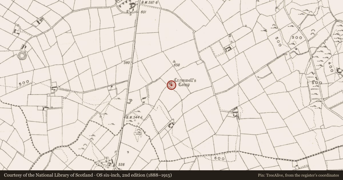 Ordnance Survey six-inch map, 2nd edition (1888–1915) covering the location of Barrow - unclassified, Cargagh, County Cavan, with a pin at the register's coordinates