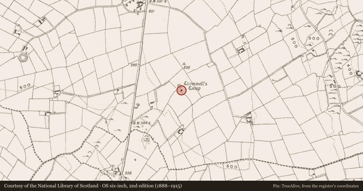 Ordnance Survey six-inch map, 2nd edition (1888–1915) covering the location of Barrow - unclassified, Cargagh, County Cavan, with a pin at the register's coordinates