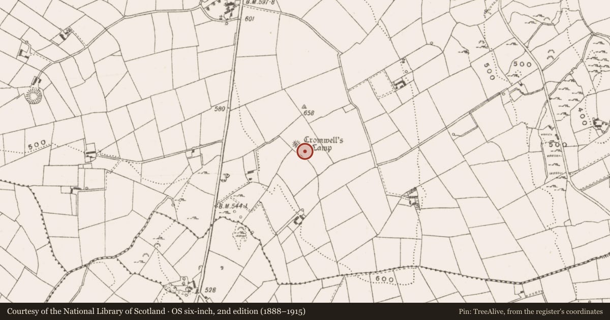 Ordnance Survey six-inch map, 2nd edition (1888–1915) covering the location of Barrow - unclassified, Cargagh, County Cavan, with a pin at the register's coordinates