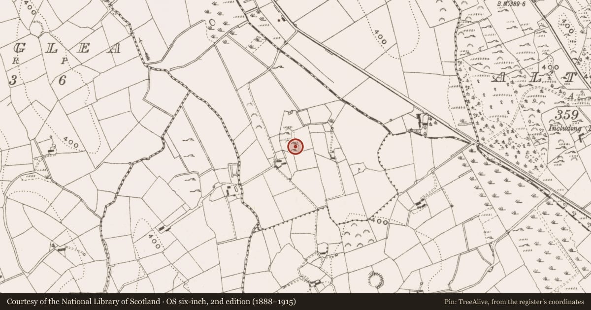 Ordnance Survey six-inch map, 2nd edition (1888–1915) covering the location of Ringfort - cashel, Killymeehan, County Cavan, with a pin at the register's coordinates