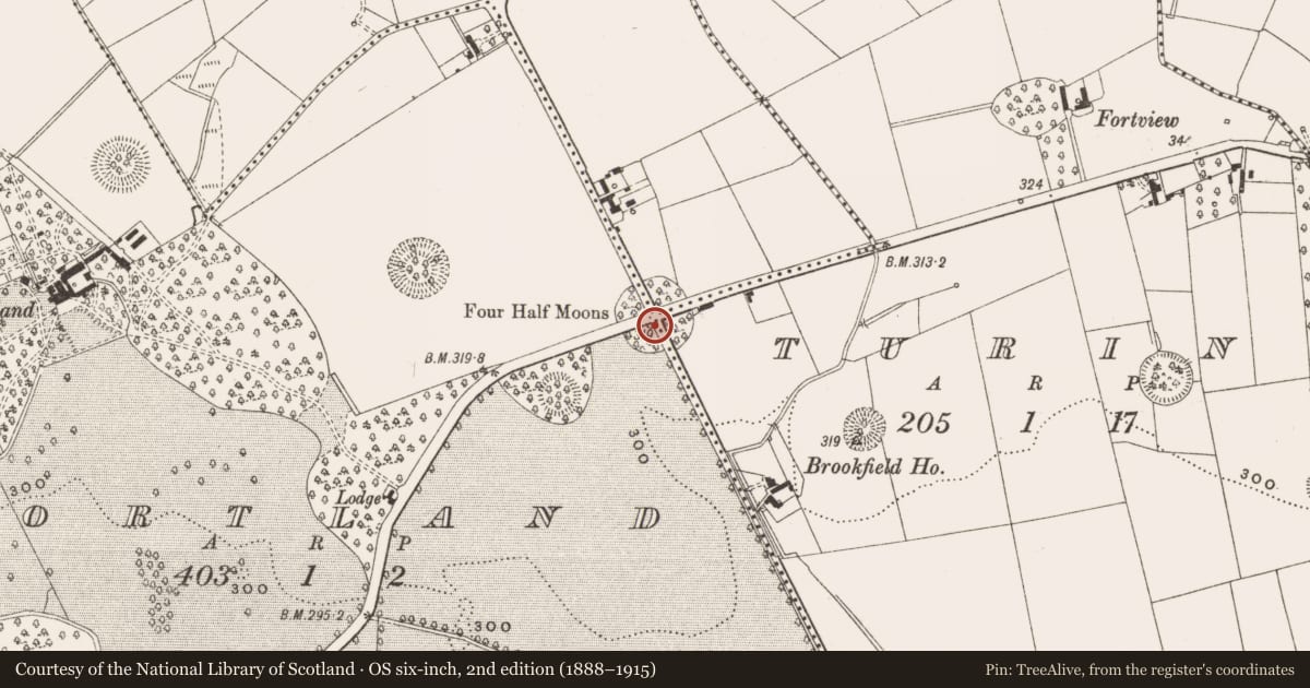 Ordnance Survey six-inch map, 2nd edition (1888–1915) covering the location of Enclosure, County Cavan, with a pin at the register's coordinates