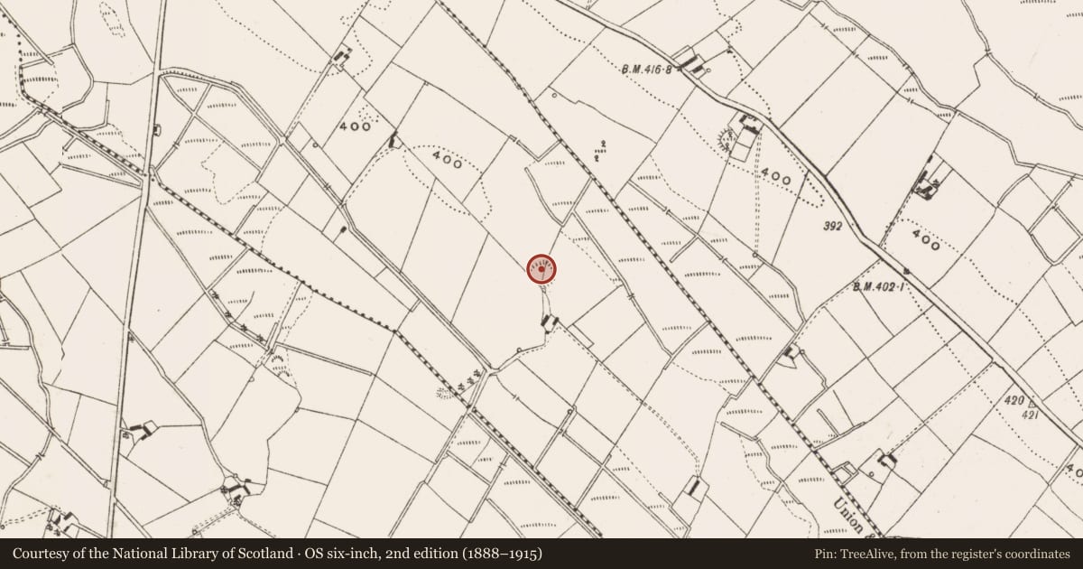 Ordnance Survey six-inch map, 2nd edition (1888–1915) covering the location of Ringfort - rath, Cloghergoole, County Cavan, with a pin at the register's coordinates