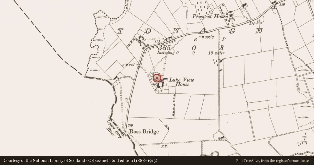 Ordnance Survey six-inch map, 2nd edition (1888–1915) covering the location of Ringfort - rath, Tonagh, County Cavan, with a pin at the register's coordinates