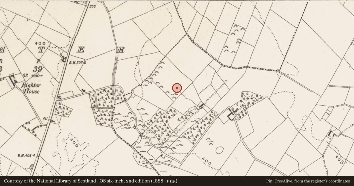 Ordnance Survey six-inch map, 2nd edition (1888–1915) covering the location of Enclosure, Carrick, County Cavan, with a pin at the register's coordinates
