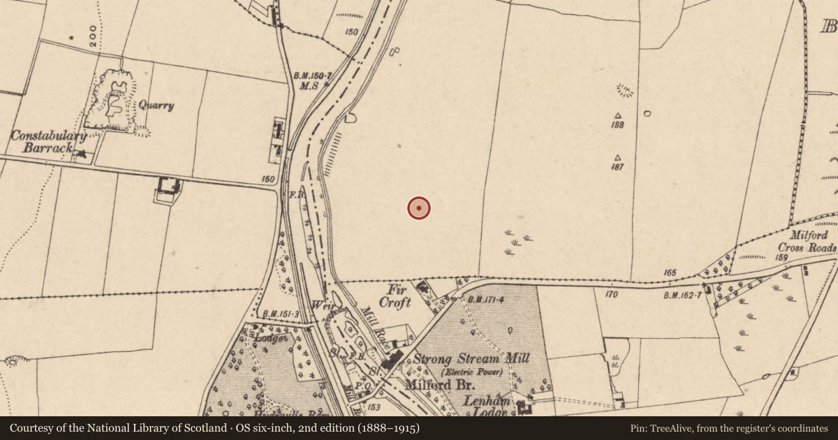 Ordnance Survey six-inch map, 2nd edition (1888–1915) covering the location of Ringfort - rath, Cloghna, County Carlow, with a pin at the register's coordinates