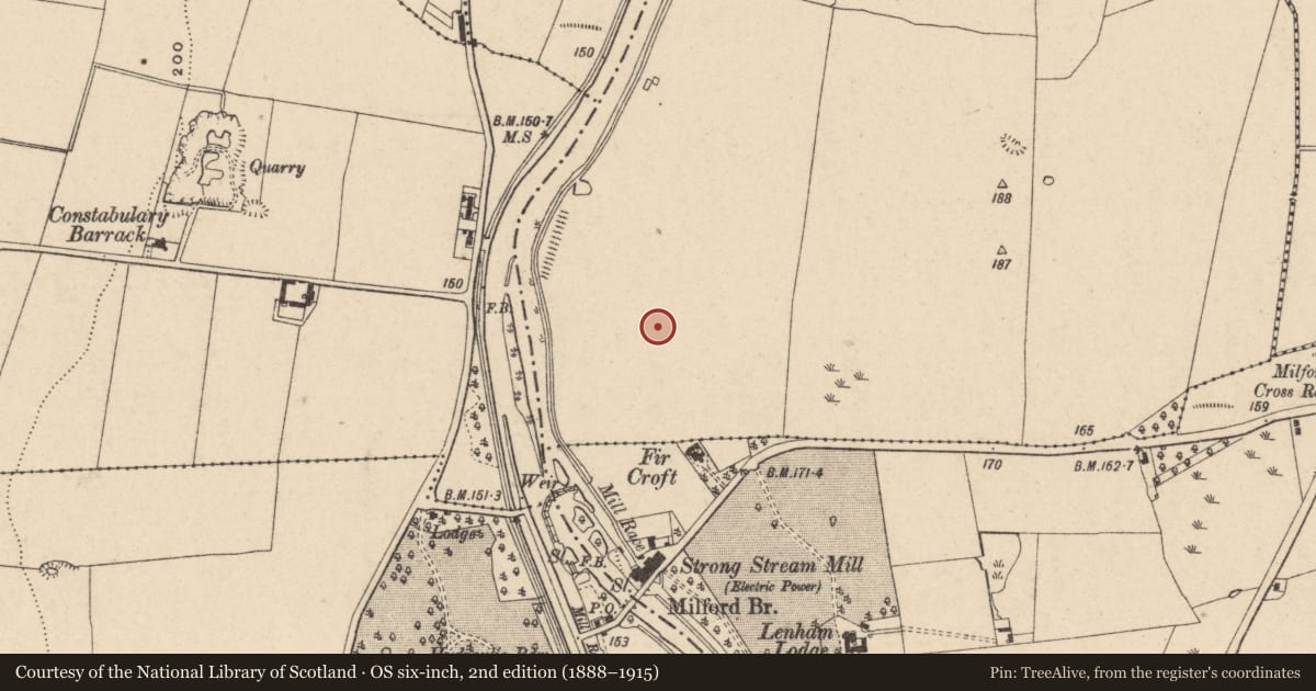 Ordnance Survey six-inch map, 2nd edition (1888–1915) covering the location of Enclosure, Cloghna, County Carlow, with a pin at the register's coordinates