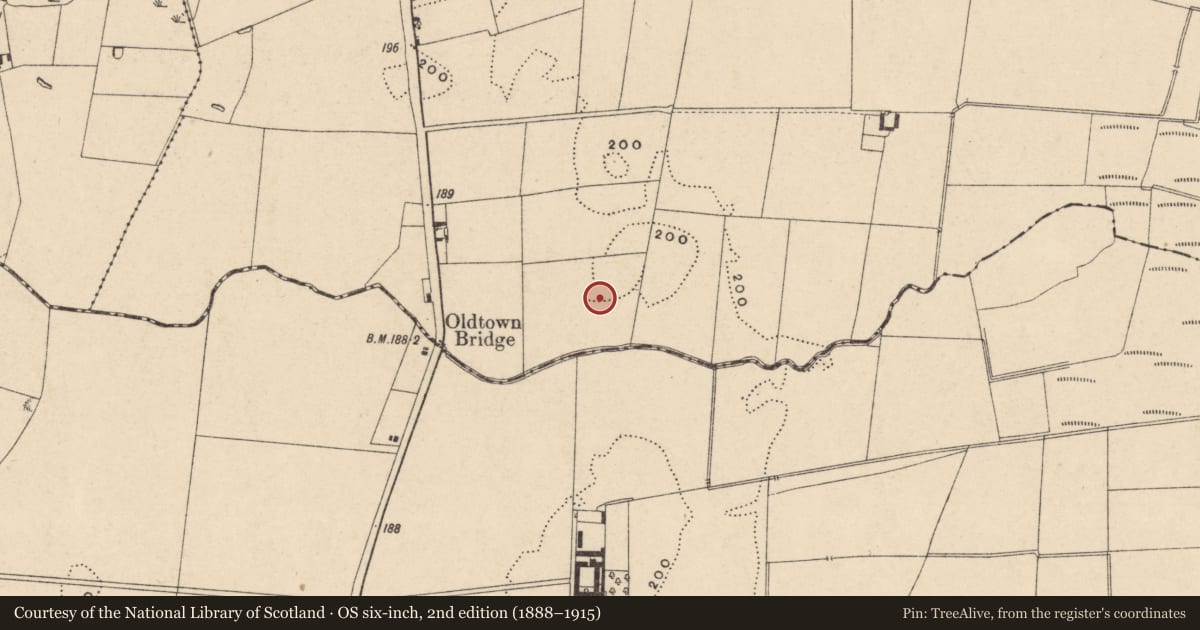 Ordnance Survey six-inch map, 2nd edition (1888–1915) covering the location of Ring-ditch, Garryhundon, County Carlow, with a pin at the register's coordinates
