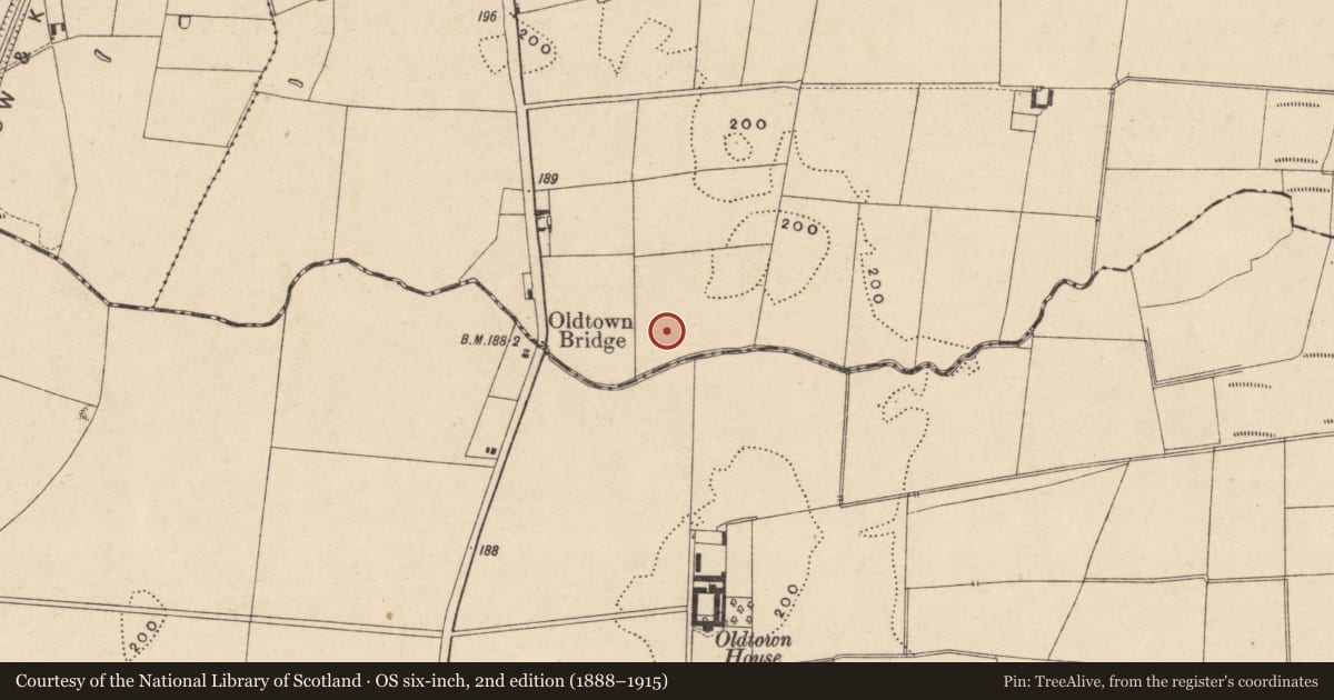 Ordnance Survey six-inch map, 2nd edition (1888–1915) covering the location of Ring-ditch, Garryhundon, County Carlow, with a pin at the register's coordinates