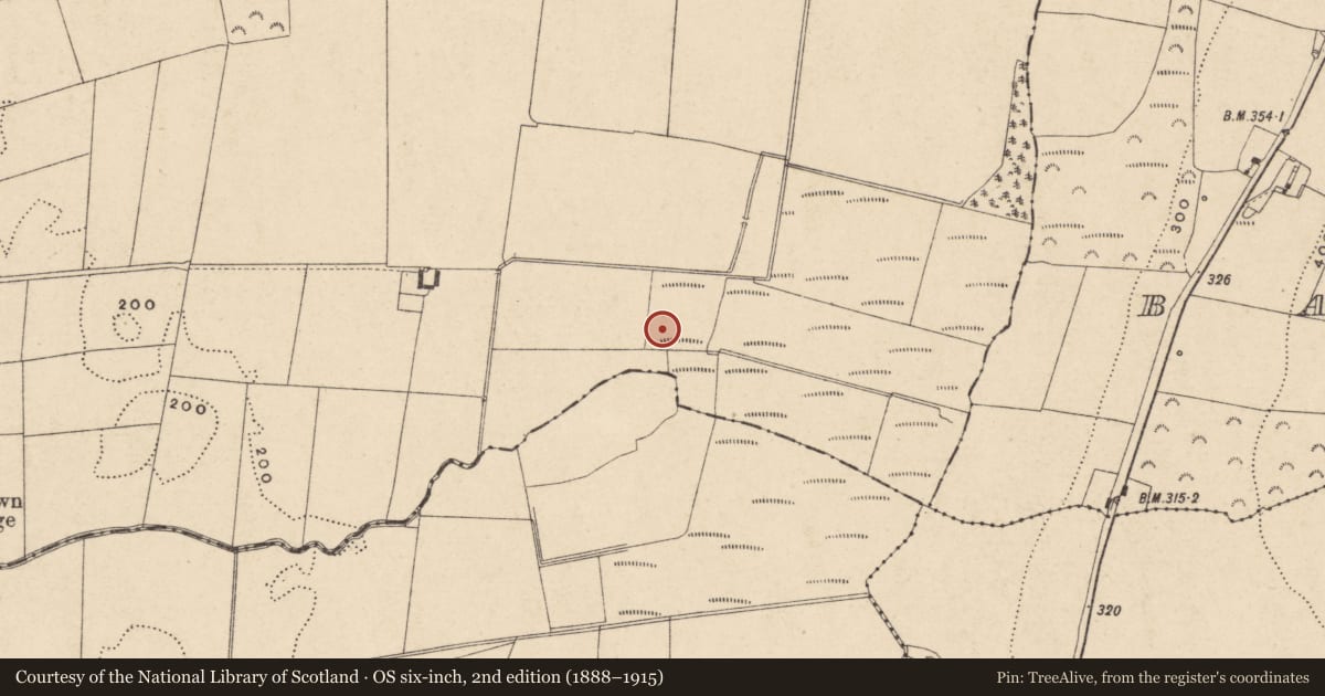 Ordnance Survey six-inch map, 2nd edition (1888–1915) covering the location of Enclosure, Garryhundon, County Carlow, with a pin at the register's coordinates