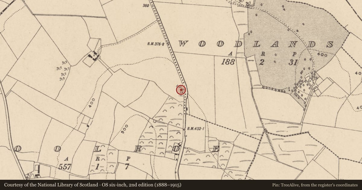 Ordnance Survey six-inch map, 2nd edition (1888–1915) covering the location of Cairn - unclassified, Coolroe, County Carlow, with a pin at the register's coordinates