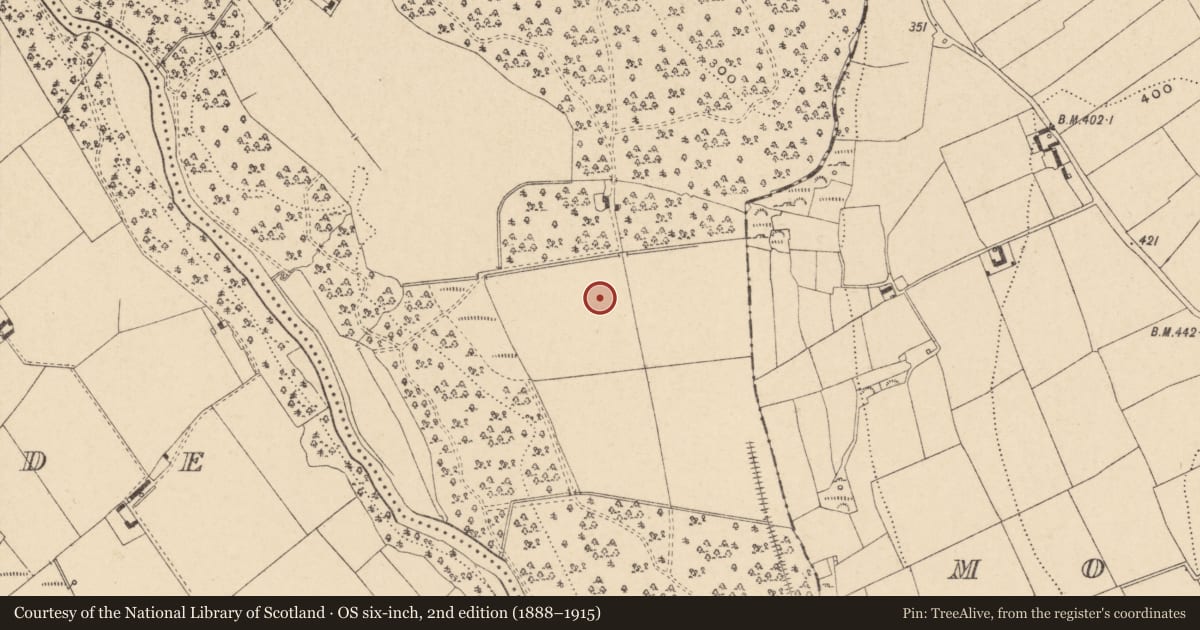 Ordnance Survey six-inch map, 2nd edition (1888–1915) covering the location of Enclosure, Ballintemple, County Carlow, with a pin at the register's coordinates