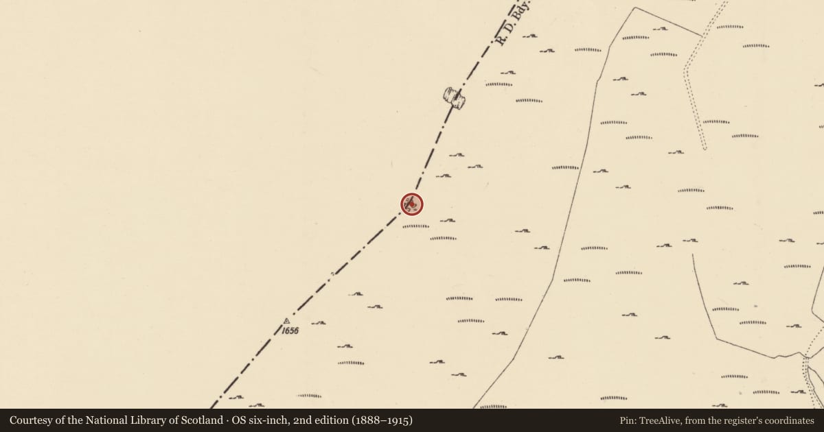 Ordnance Survey six-inch map, 2nd edition (1888–1915) covering the location of Cairn - unclassified, Aghnaglear, County Carlow, with a pin at the register's coordinates