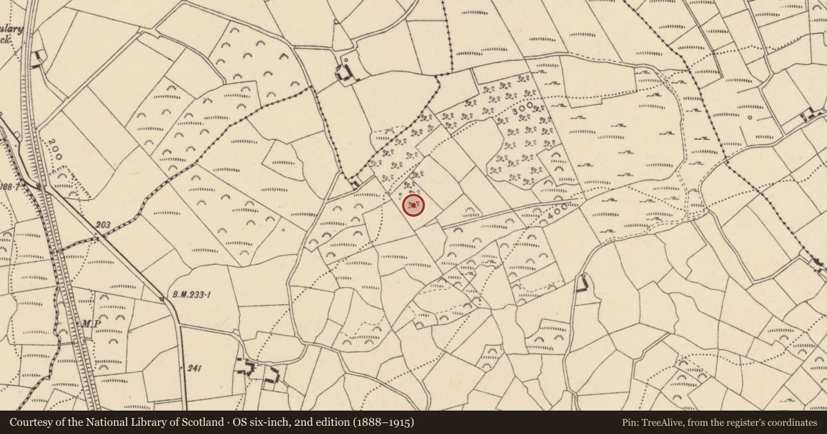 Ordnance Survey six-inch map, 2nd edition (1888–1915) covering the location of Enclosure, Dranagh, County Carlow, with a pin at the register's coordinates