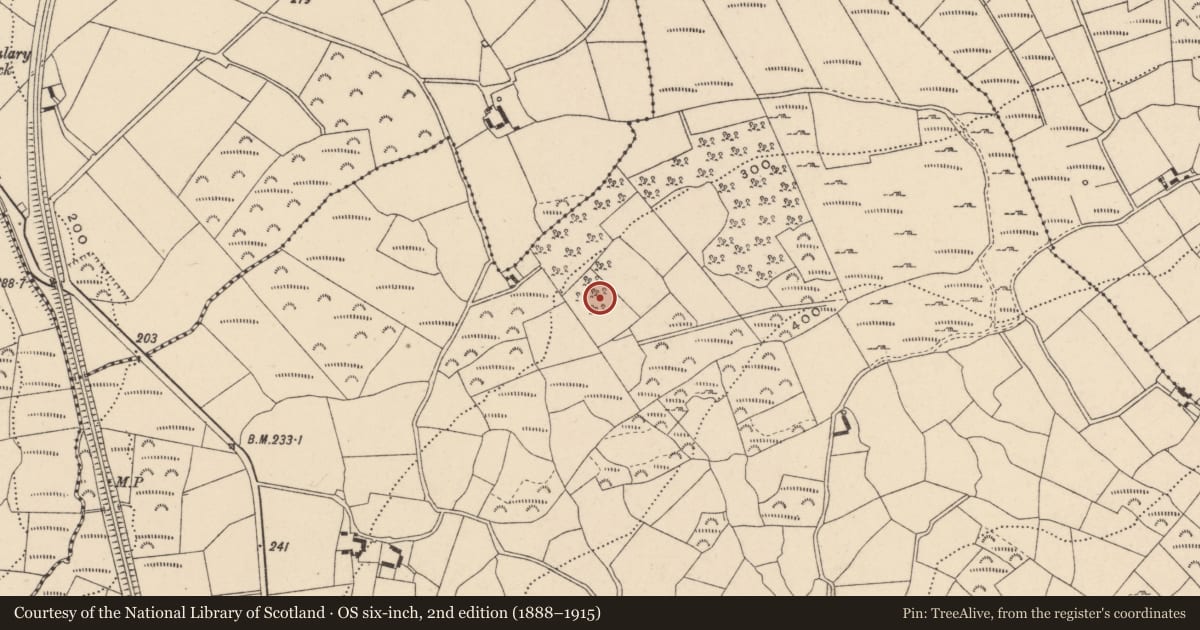 Ordnance Survey six-inch map, 2nd edition (1888–1915) covering the location of Enclosure, Dranagh, County Carlow, with a pin at the register's coordinates