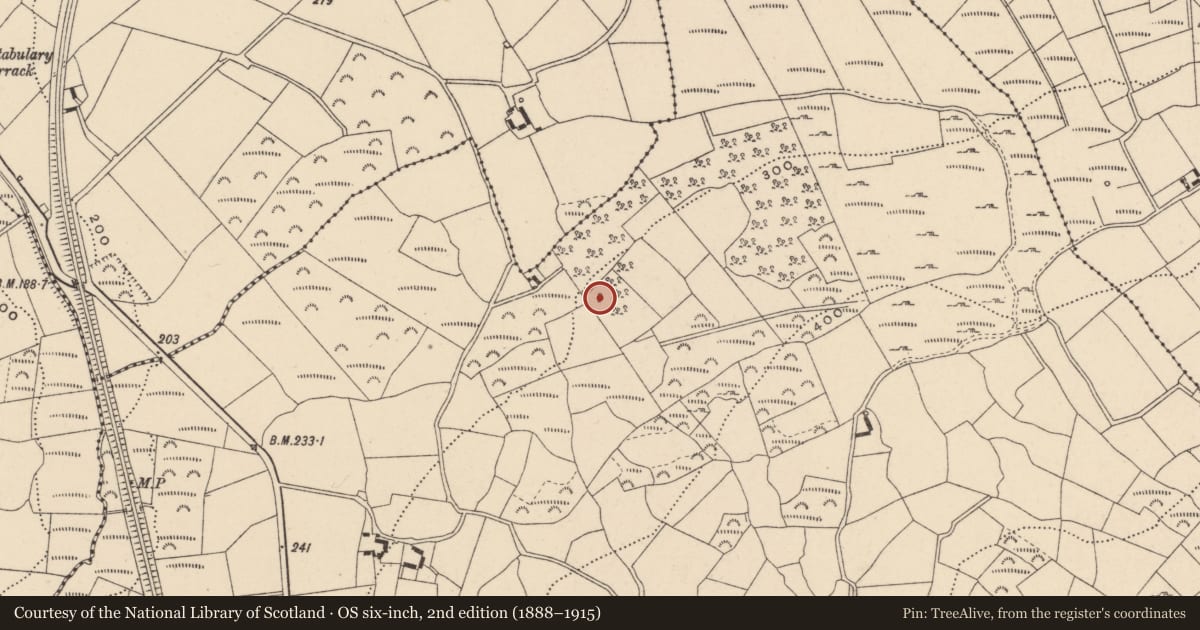 Ordnance Survey six-inch map, 2nd edition (1888–1915) covering the location of Enclosure, Dranagh, County Carlow, with a pin at the register's coordinates
