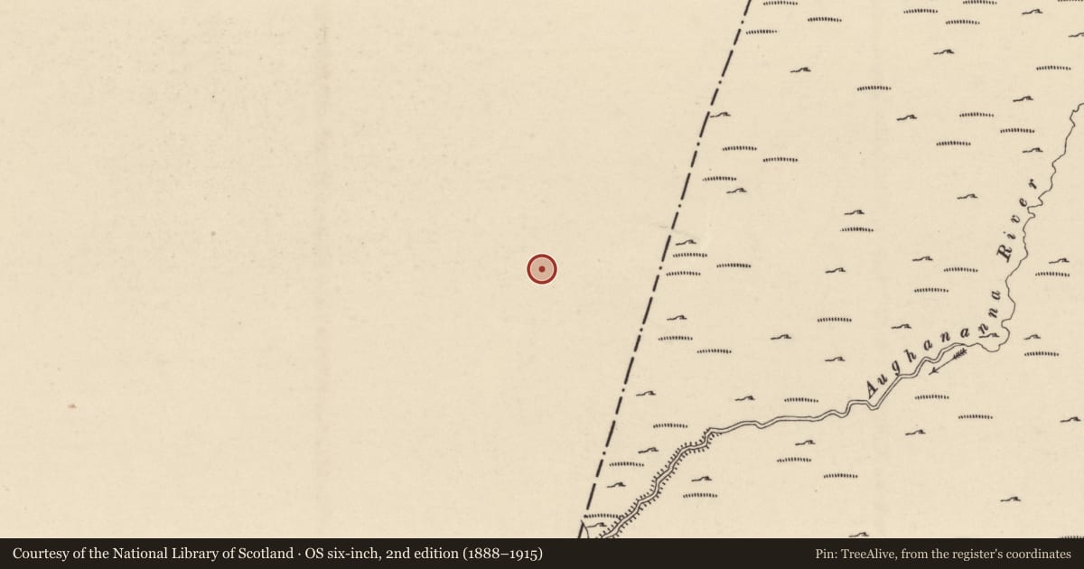 Ordnance Survey six-inch map, 2nd edition (1888–1915) covering the location of Cairn - unclassified, Dranagh, County Carlow, with a pin at the register's coordinates