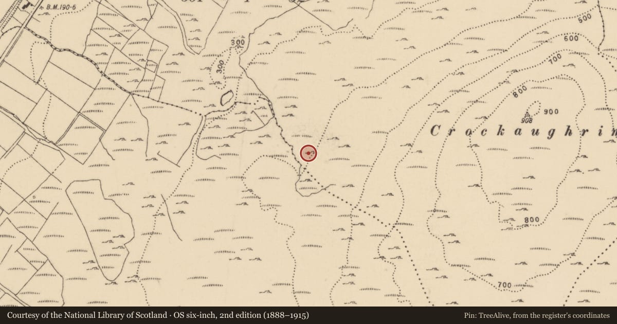 Ordnance Survey six-inch map, 2nd edition (1888–1915) covering the location of Cairn - unclassified, Ballyliffin, County Donegal, with a pin at the register's coordinates