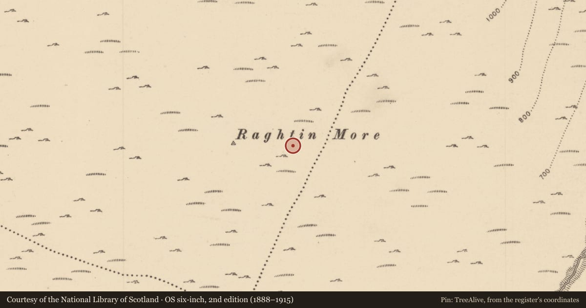 Ordnance Survey six-inch map, 2nd edition (1888–1915) covering the location of Cairn - unclassified, Leitir (TC Dún Damh), County Donegal, with a pin at the register's coordinates