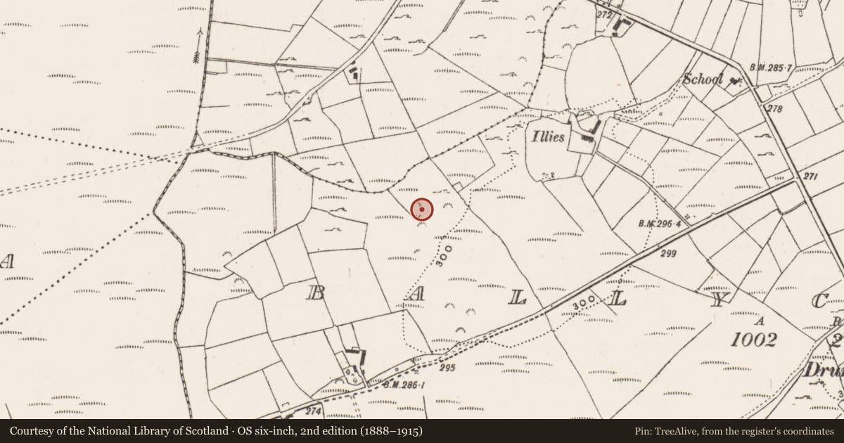 Ordnance Survey six-inch map, 2nd edition (1888–1915) covering the location of House - indeterminate date, Ballycharry, County Donegal, with a pin at the register's coordinates
