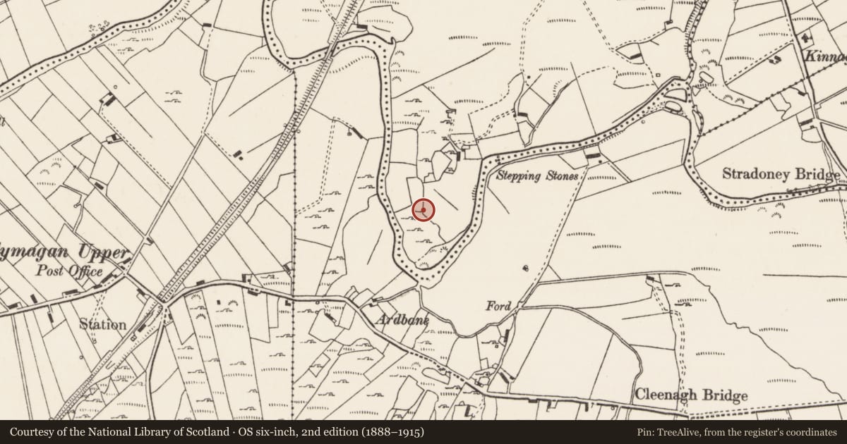 Ordnance Survey six-inch map, 2nd edition (1888–1915) covering the location of Souterrain, Umrycam, County Donegal, with a pin at the register's coordinates