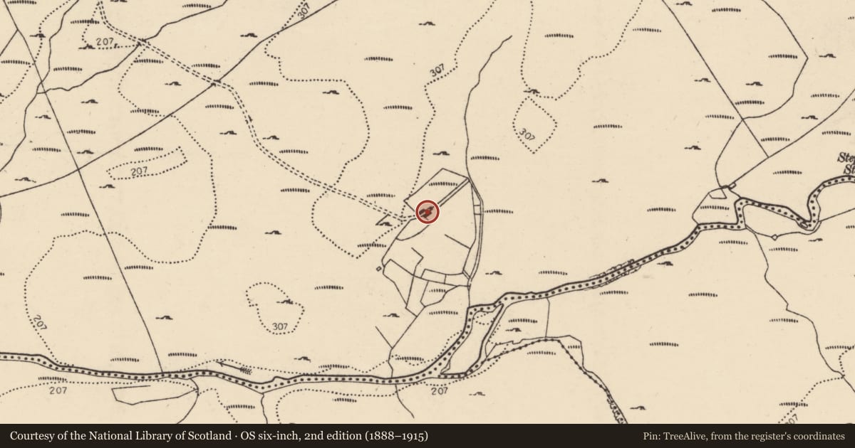 Ordnance Survey six-inch map, 2nd edition (1888–1915) covering the location of House - vernacular house, Beifleacht, County Donegal, with a pin at the register's coordinates