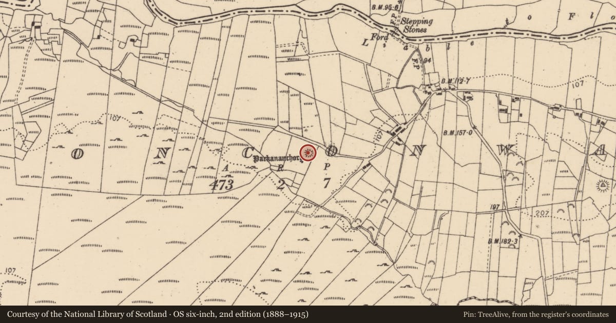 Ordnance Survey six-inch map, 2nd edition (1888–1915) covering the location of Mound, Clonconwal, County Donegal, with a pin at the register's coordinates