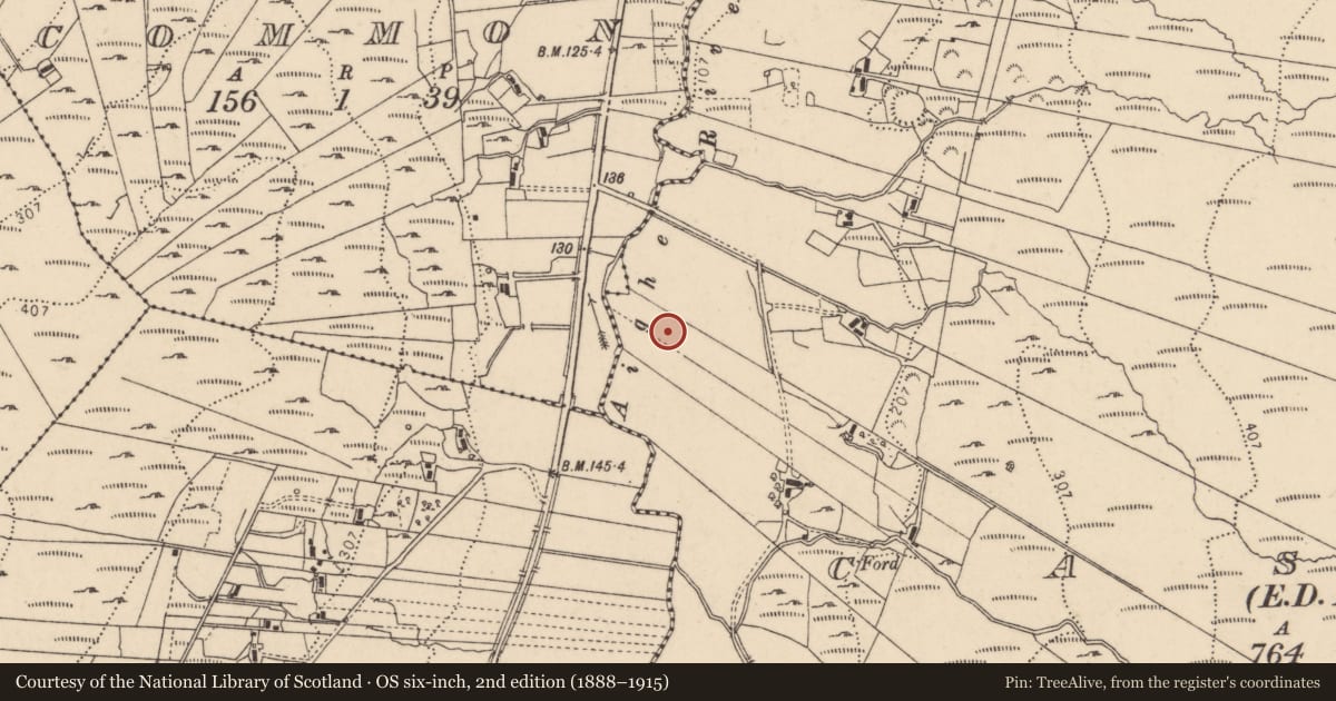 Ordnance Survey six-inch map, 2nd edition (1888–1915) covering the location of Enclosure, An Caiseal (TC Maol Mosóg), County Donegal, with a pin at the register's coordinates