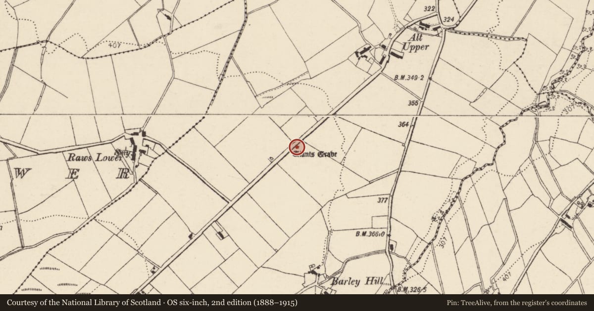 Ordnance Survey six-inch map, 2nd edition (1888–1915) covering the location of Megalithic tomb - unclassified, Alt Upper, County Donegal, with a pin at the register's coordinates