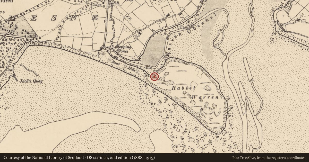 Ordnance Survey six-inch map, 2nd edition (1888–1915) covering the location of Cairn - unclassified, Hall Demesne, County Donegal, with a pin at the register's coordinates