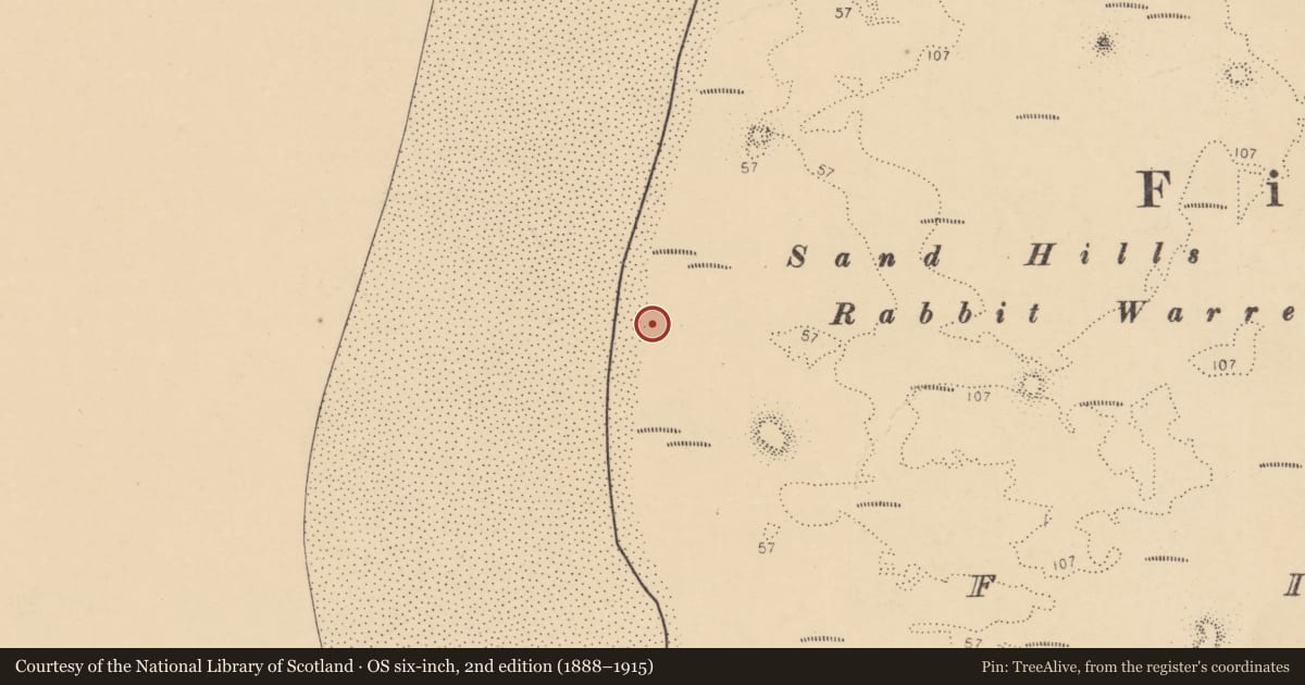 Ordnance Survey six-inch map, 2nd edition (1888–1915) covering the location of Midden, Finner, County Donegal, with a pin at the register's coordinates