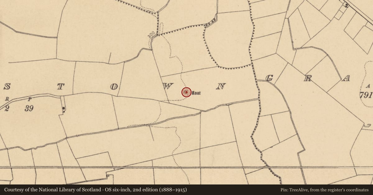 Ordnance Survey six-inch map, 2nd edition (1888–1915) covering the location of Mound, Adamstown, County Dublin, with a pin at the register's coordinates