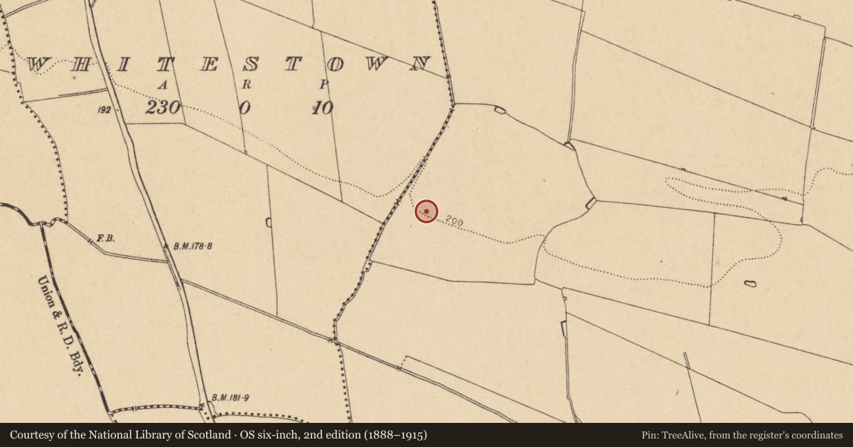 Ordnance Survey six-inch map, 2nd edition (1888–1915) covering the location of Enclosure, Fieldstown, County Dublin, with a pin at the register's coordinates
