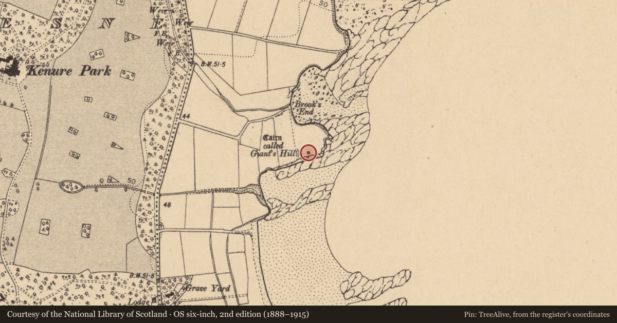 Ordnance Survey six-inch map, 2nd edition (1888–1915) covering the location of Cist, Rush, County Dublin, with a pin at the register's coordinates