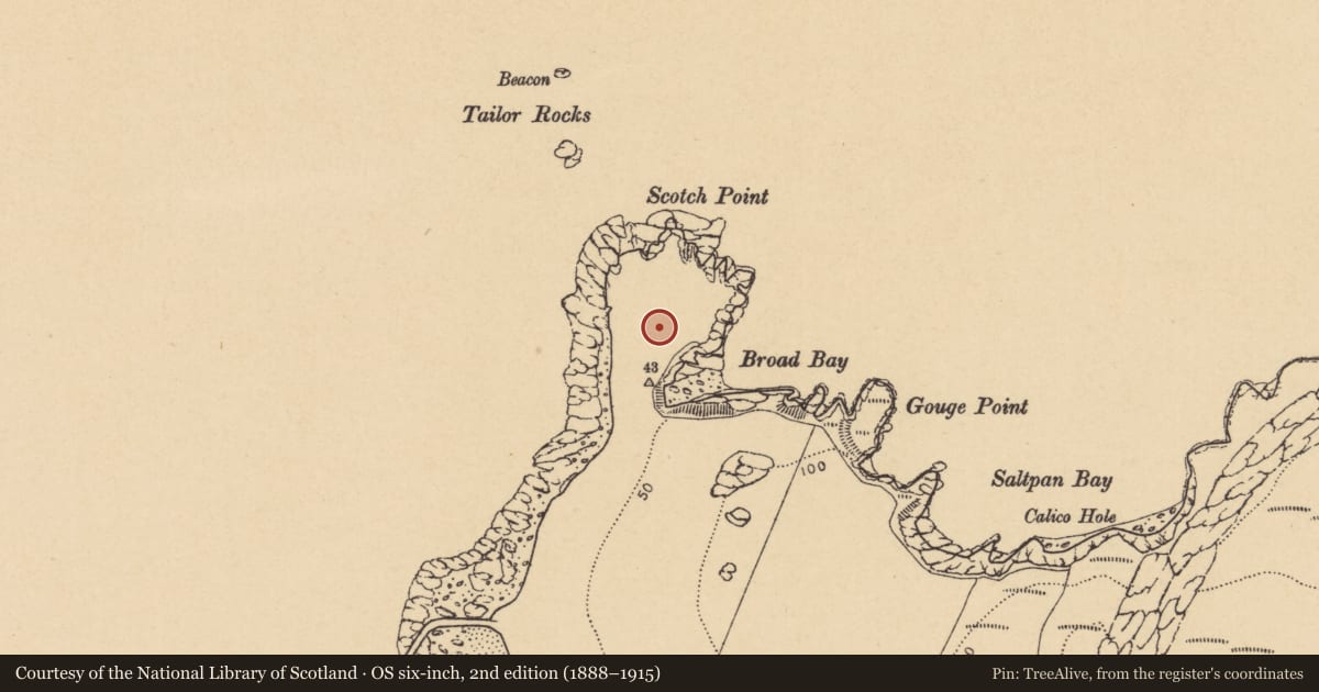 Ordnance Survey six-inch map, 2nd edition (1888–1915) covering the location of Promontory fort - coastal, Lambay Island, County Dublin, with a pin at the register's coordinates