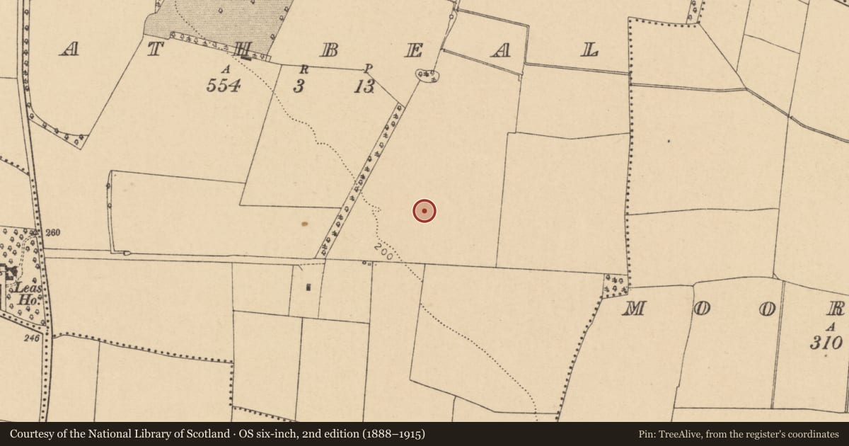 Ordnance Survey six-inch map, 2nd edition (1888–1915) covering the location of Earthwork, Rathbeal, County Dublin, with a pin at the register's coordinates