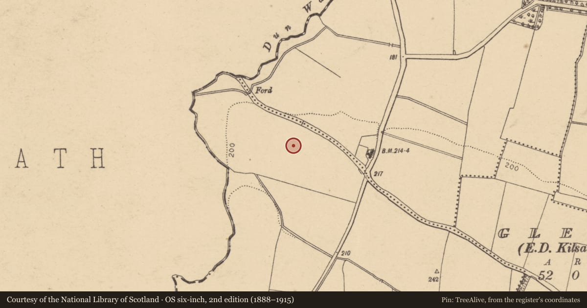 Ordnance Survey six-inch map, 2nd edition (1888–1915) covering the location of Enclosure, Thorntown, County Dublin, with a pin at the register's coordinates