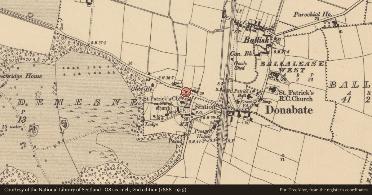 Ordnance Survey six-inch map, 2nd edition (1888–1915) covering the location of Excavation - miscellaneous, Donabate, County Dublin, with a pin at the register's coordinates