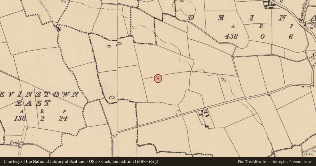 Ordnance Survey six-inch map, 2nd edition (1888–1915) covering the location of Pit, Drinan, County Dublin, with a pin at the register's coordinates