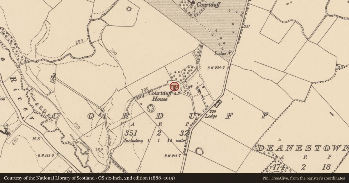 Ordnance Survey six-inch map, 2nd edition (1888–1915) covering the location of House - 16th/17th century, Corduff, County Dublin, with a pin at the register's coordinates