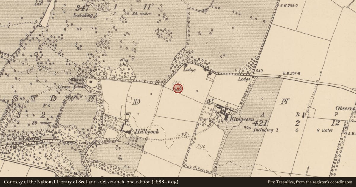 Ordnance Survey six-inch map, 2nd edition (1888–1915) covering the location of Earthwork, Dunsink, County Dublin, with a pin at the register's coordinates