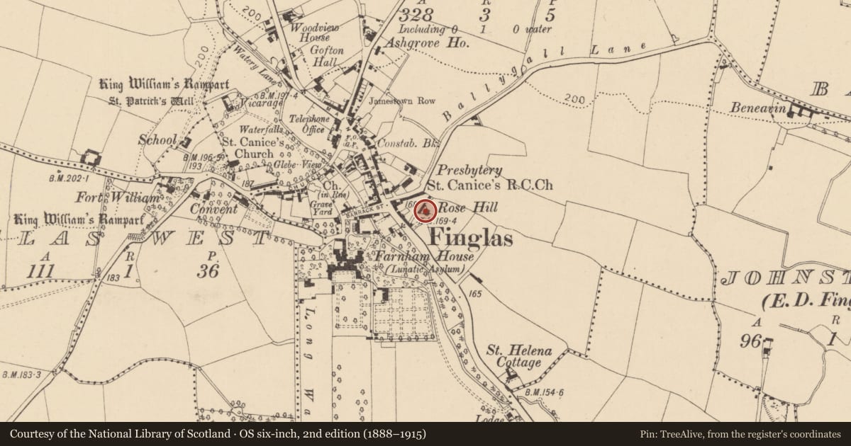 Ordnance Survey six-inch map, 2nd edition (1888–1915) covering the location of House - 18th/19th century, County Dublin, with a pin at the register's coordinates