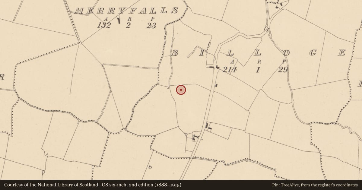 Ordnance Survey six-inch map, 2nd edition (1888–1915) covering the location of Enclosure, Silloge, County Dublin, with a pin at the register's coordinates
