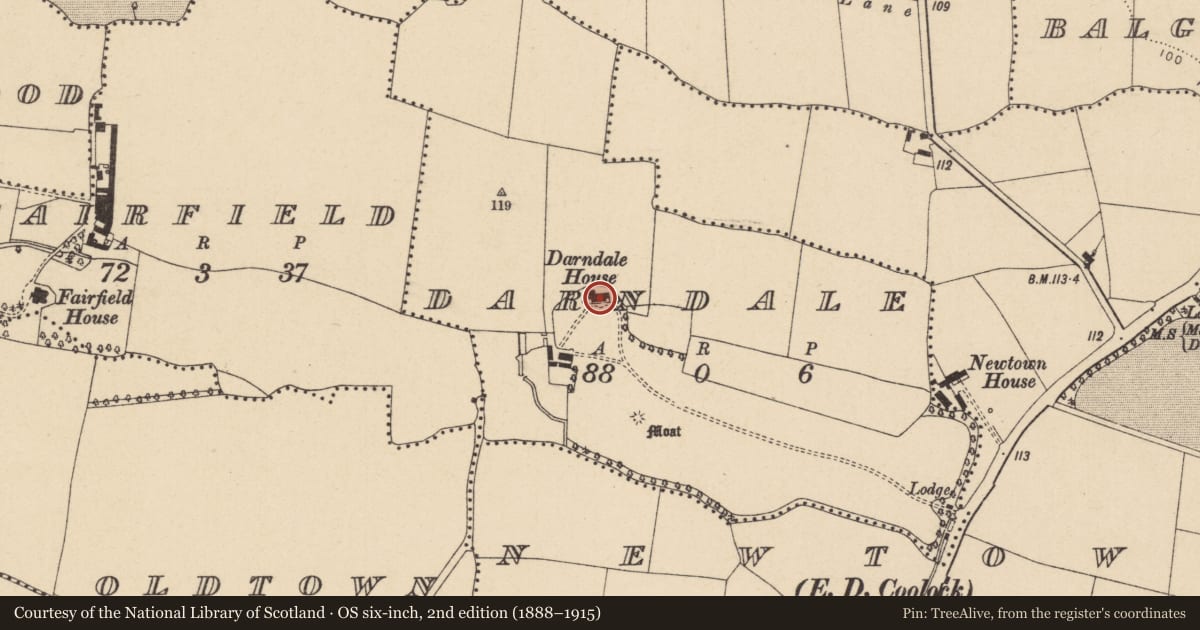 Ordnance Survey six-inch map, 2nd edition (1888–1915) covering the location of House - 18th/19th century, County Dublin, with a pin at the register's coordinates