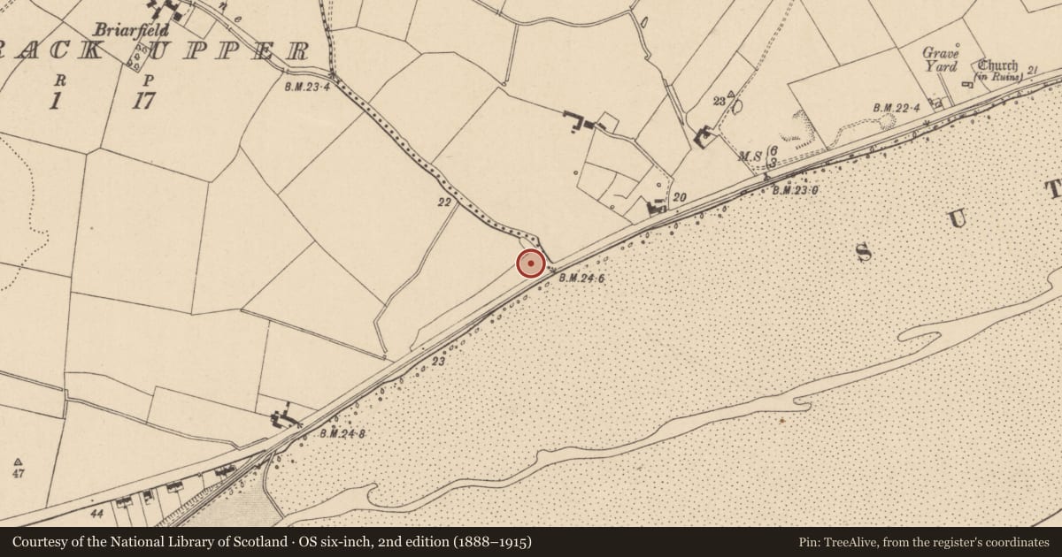 Ordnance Survey six-inch map, 2nd edition (1888–1915) covering the location of Enclosure, County Dublin, with a pin at the register's coordinates