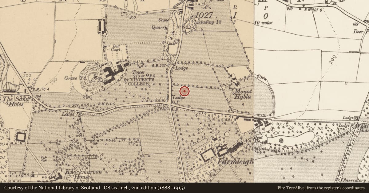 Ordnance Survey six-inch map, 2nd edition (1888–1915) covering the location of Excavation - miscellaneous, Castleknock (Without Phoenix Park), County Dublin, with a pin at the register's coordinates