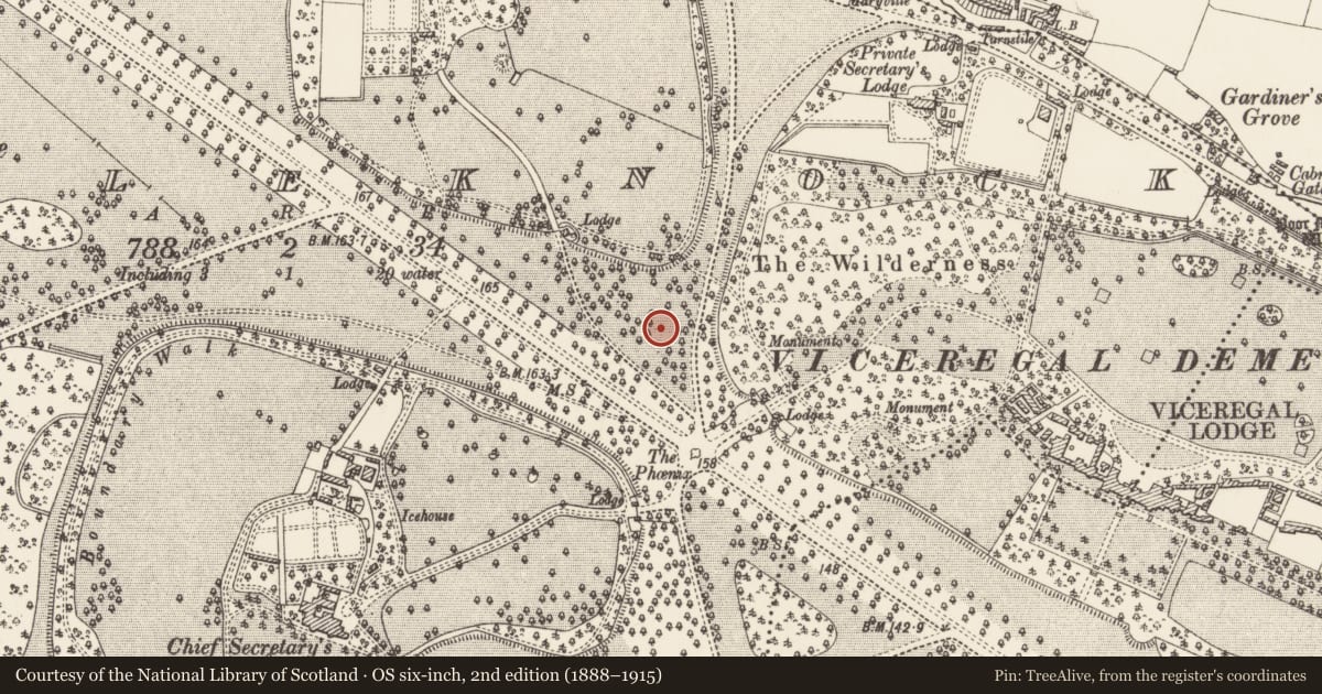 Ordnance Survey six-inch map, 2nd edition (1888–1915) covering the location of Well, County Dublin, with a pin at the register's coordinates